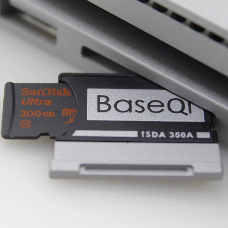 Фото BaseQi для Microsoft Surface Book1/2/3 13,5 дюйма, алюминиевый адаптер Micro sd Sbook I/II/III, 13 ''считыватель карт памяти Minidrive 350A №5