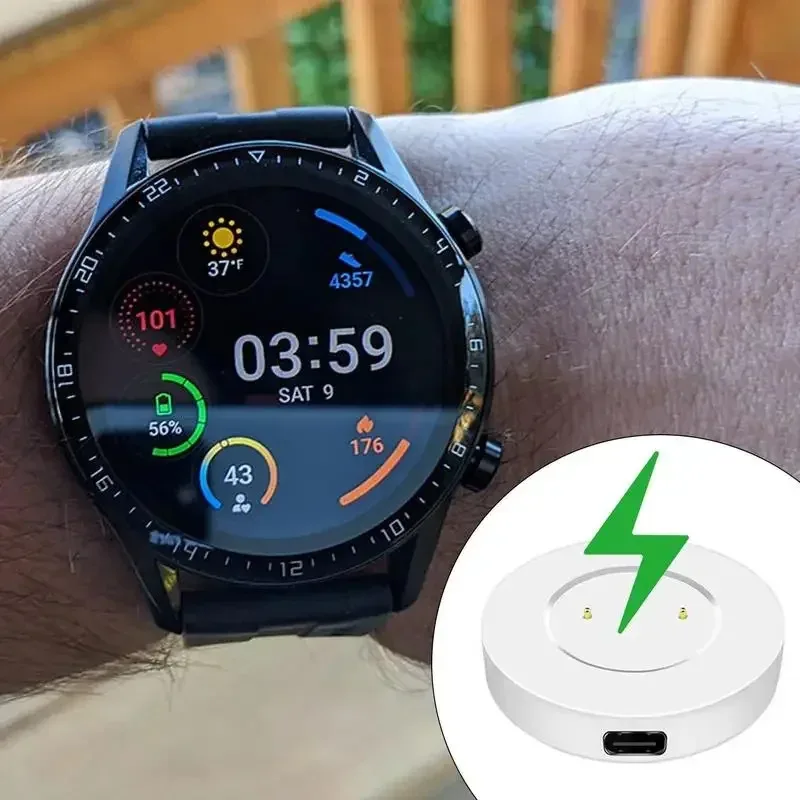Фото Зарядное устройство для Huawei Watch GT / GT2 / Honor Watch Magic 2, беспроводной USB-кабель для быстрой зарядки, магнитная зарядная база для часов №1