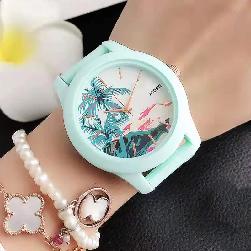 

Fashion Cartoon Rainbow Children's Kids Student Girls Boys Quartz silica gel Leather Nylon Strap high end Brand Watch Factory