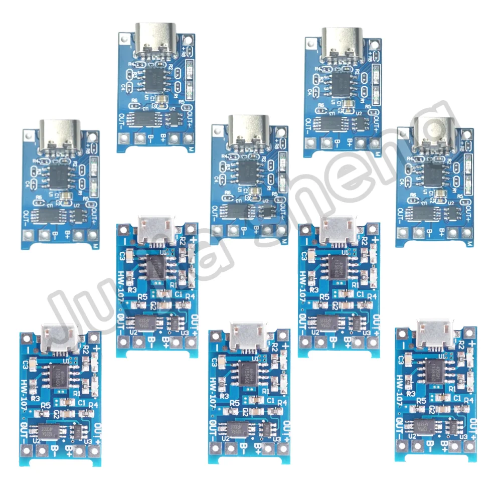 Фото 5-20 шт. TP4056 Type-C Micro USB 18650 1A плата зарядки литиевой батареи модуль интерфейс защита от зарядки 2-в-1 №5