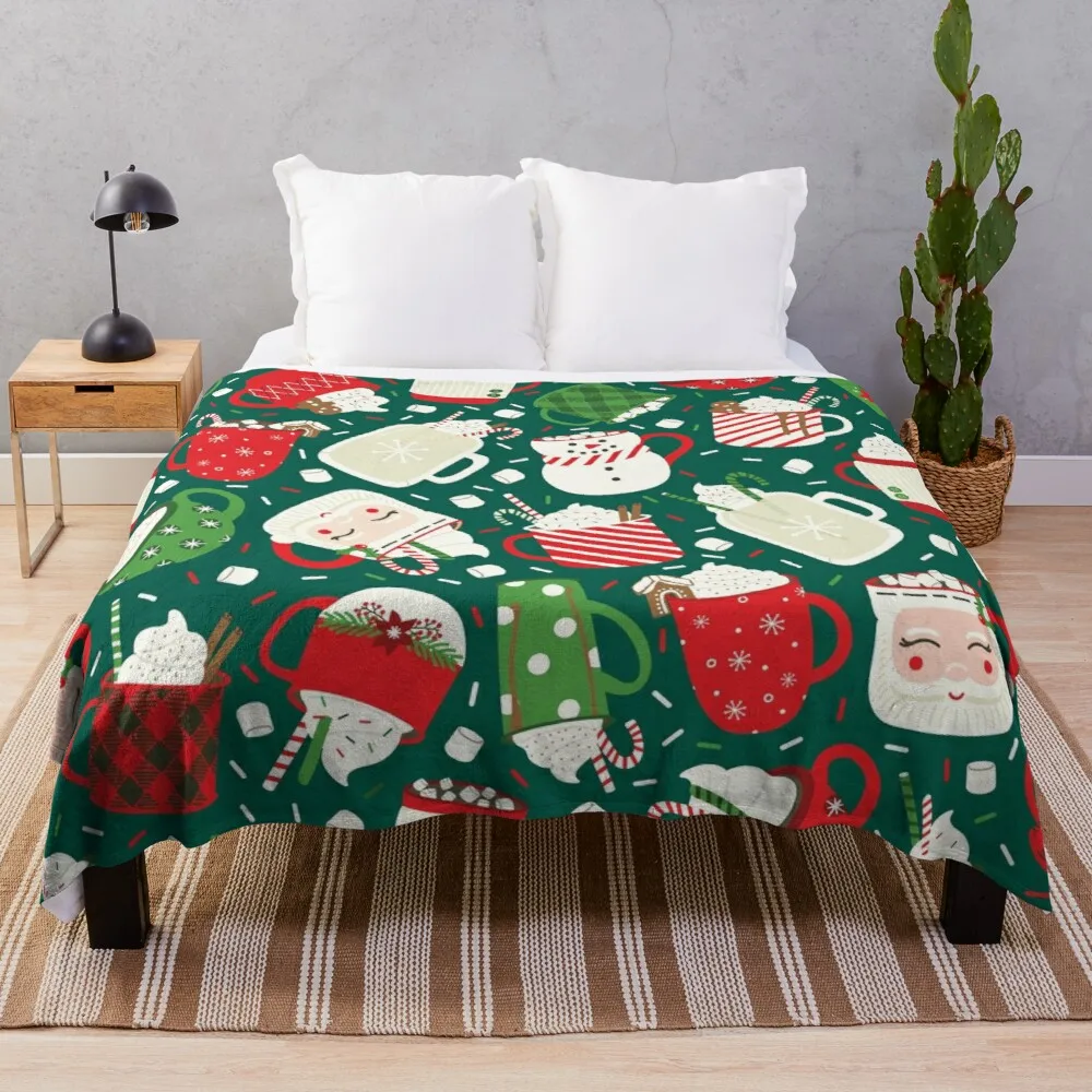 

Рождественское традиционное одеяло из какао, спальный мешок, одеяло, покрывало для дивана
