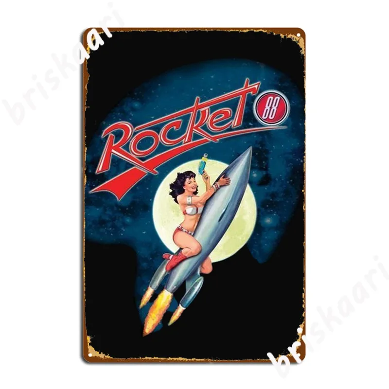

Привлекательный металлический плакат на булавке с изображением девушки ракеты космоса, настенный плакат с изображением паба, кинотеатра, оловянные плакаты с вывесками