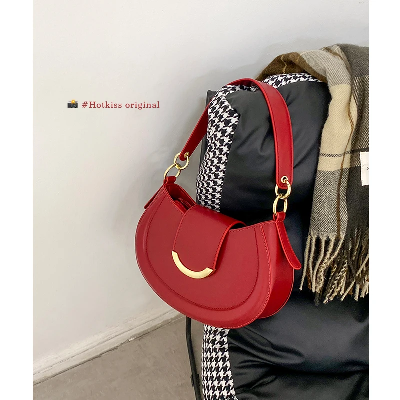 High-Grade Design Small Bag Women 2023 Autumn and Winter New Fashionable All-Match Shoulder Messenger Portable Sadd...