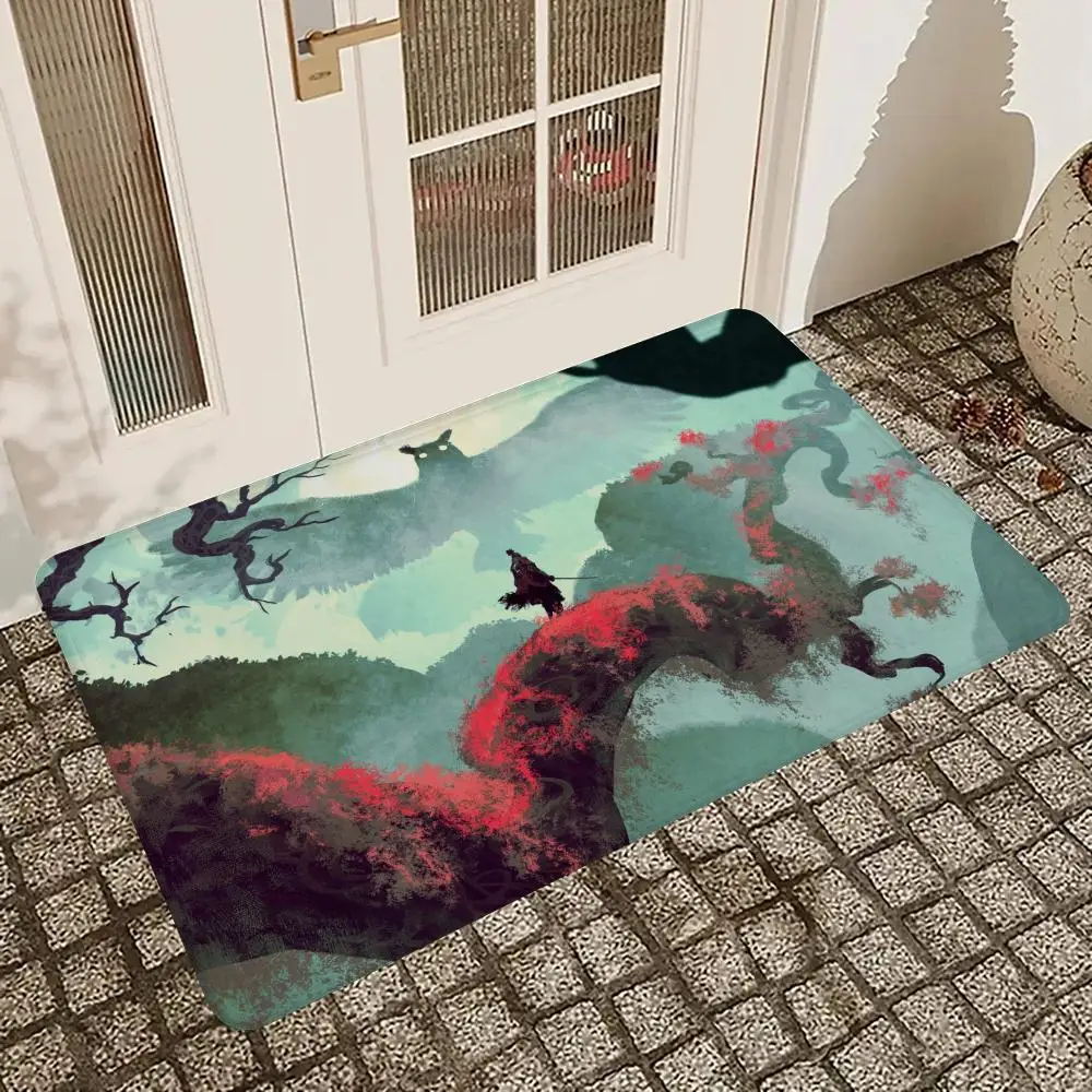 ł Sekiro Shadows Die Twice Mata podłogowa wejściowa Styl skandynawski Wycieraczka do domu Łazienka-Toaleta Maty Sypialnia Hotel dekoracyjna