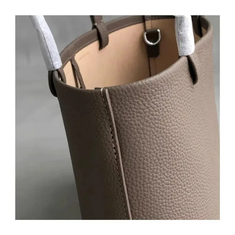 Маленькая Кожаная Сумка Ins Paris 2024 На Плечо Из Натуральной Яловой Кожи С Текстурой