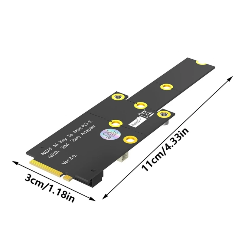 Адаптер M.2 NGFF Mini PCIE в M Key Converters для 2242 2260 2280 221100 Простая установка адаптера
