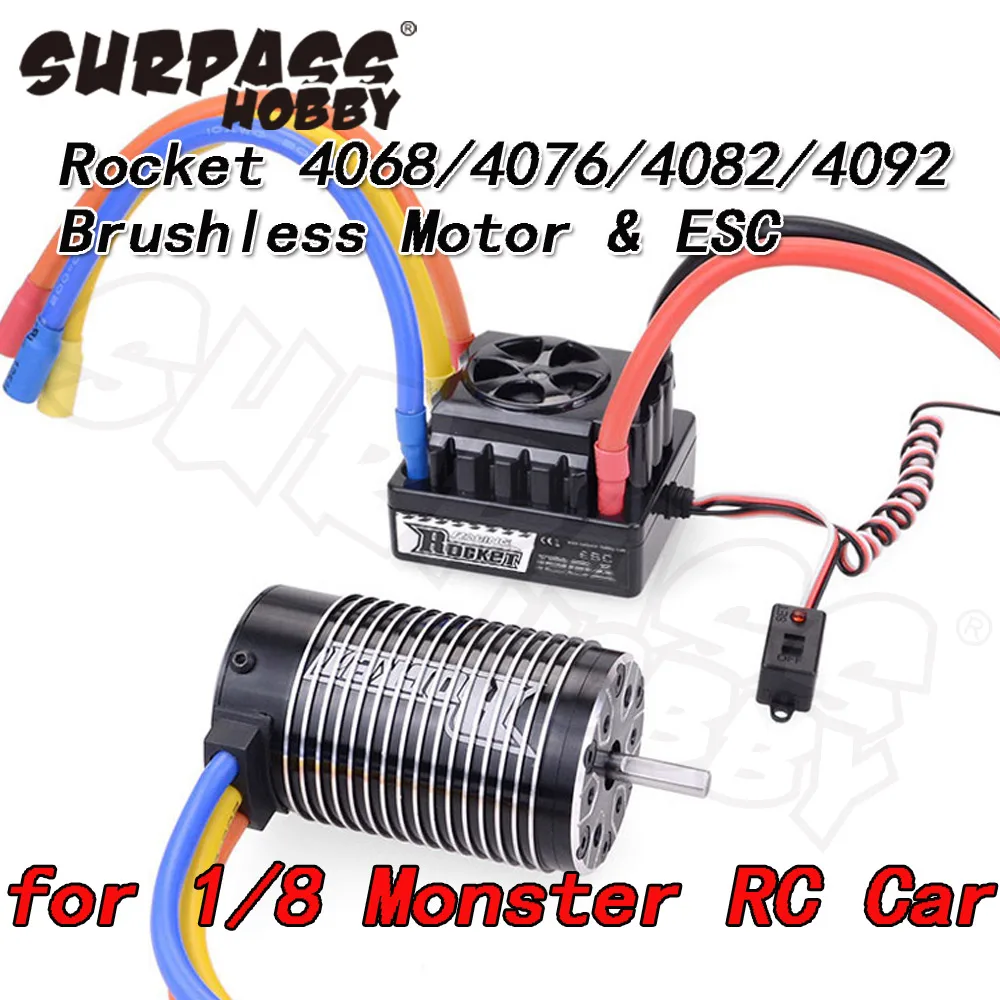 

Rocket 4068 4076 4082 4092 1550KV 1650KV 1420KV 1720KV 120A 150A ESC Motor for 1/8 RC Drift Racing Monster Truck Off Road Car