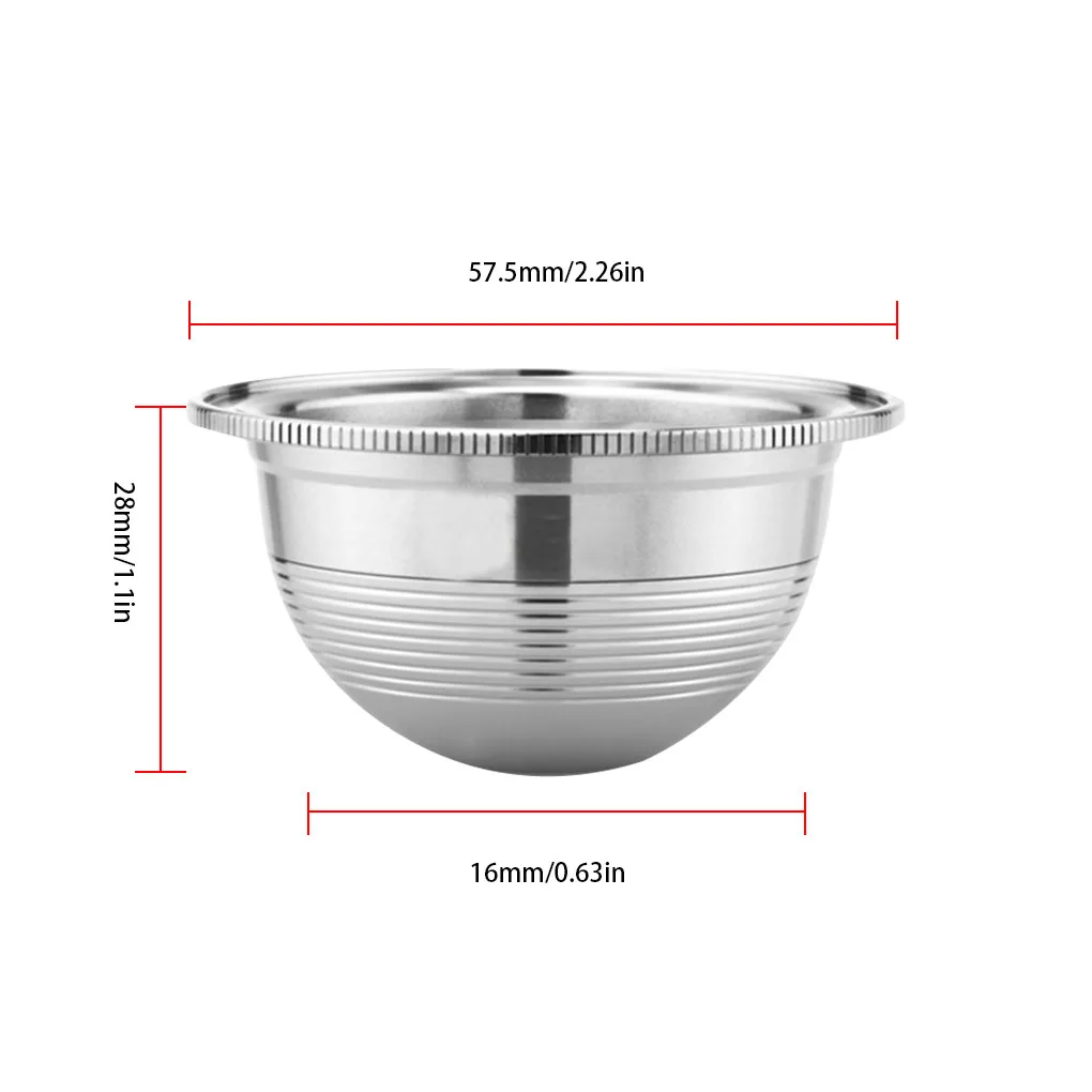 

70ml Stainless Steel Coffee Pod Refillable Reusable Coffee Holder Set Replacement for NESPRESSO Vertuoline GCA1