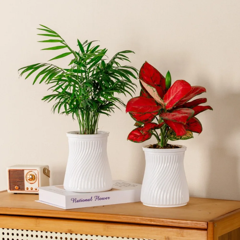 Самополивающийся гидропонный горшок для растений пластиковый прозрачный