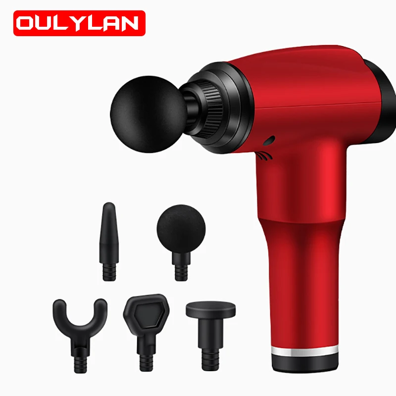 

Oulylan LCD Massage Gun Portable Percussion Pistol Massager For Body Neck Deep Tissue Muscle Relaxation Gout Pain Relief