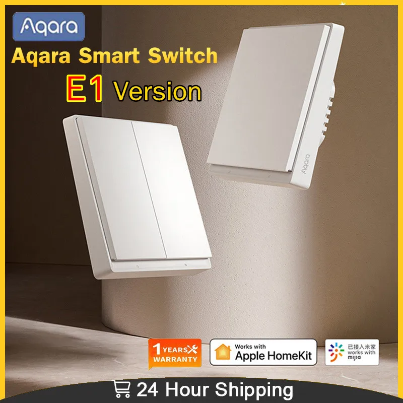 Умный настенный выключатель Xiaomi Aqara E1 беспроводной переключатель Zigbee с/без