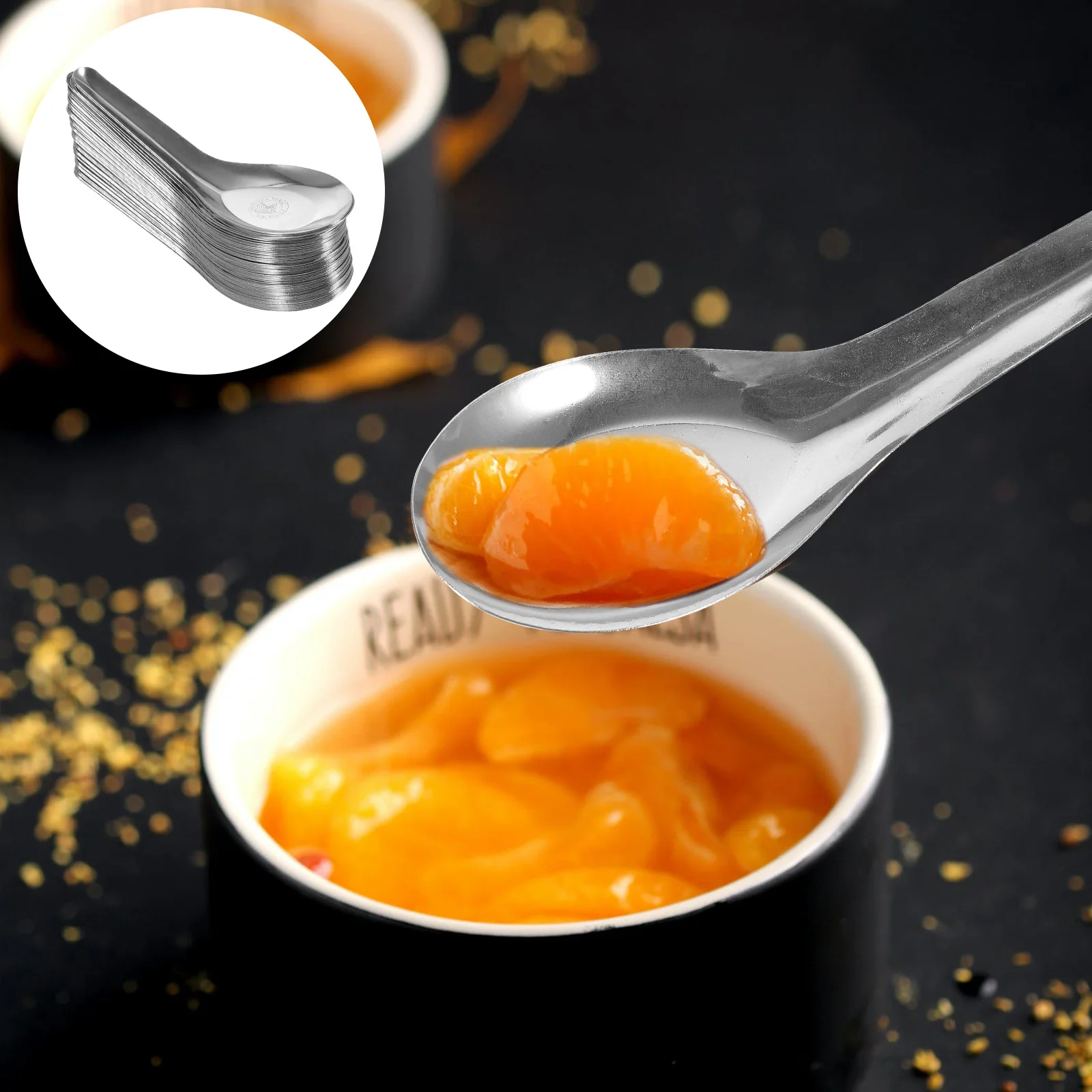 

50 Pcs Chinese Spoons Japanese Soup Spoons Teaspoon Table Serving Spoon Asian Soup Spoons Dessert Spoons