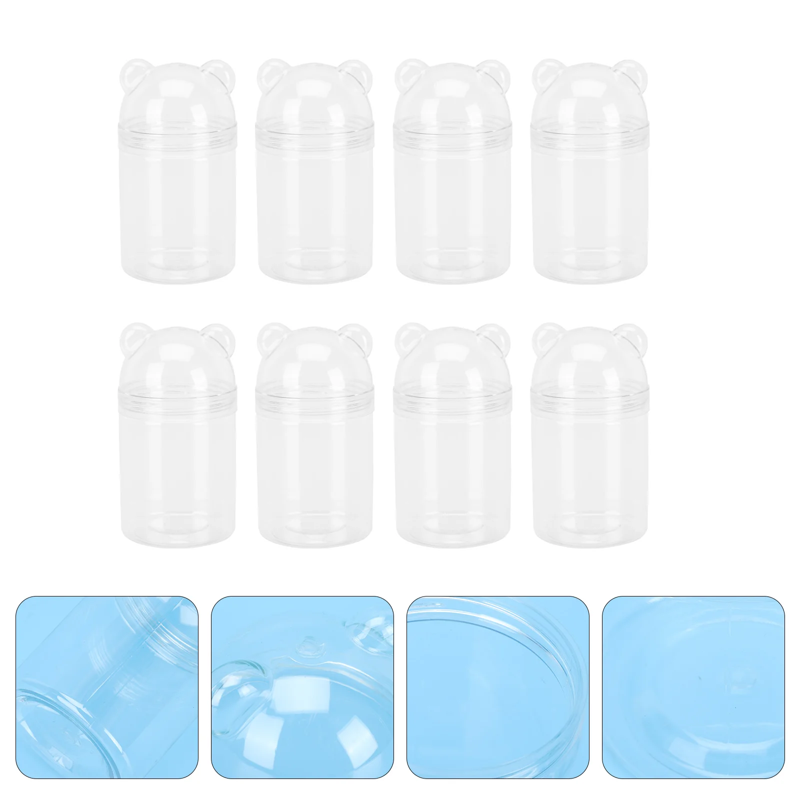 

8 шт., милые прозрачные бутылки для хранения конфет