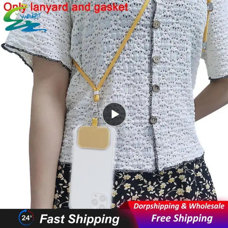 

Outdoor Anti-lost Mobile Phone Strap Heart-shaped Detachable 13 Colors Phone Lanyard Security Neck Cord Universal Phone Holder