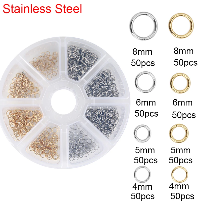 Застежки-карабины из нержавеющей стали открытые соединительные кольца Обжимные