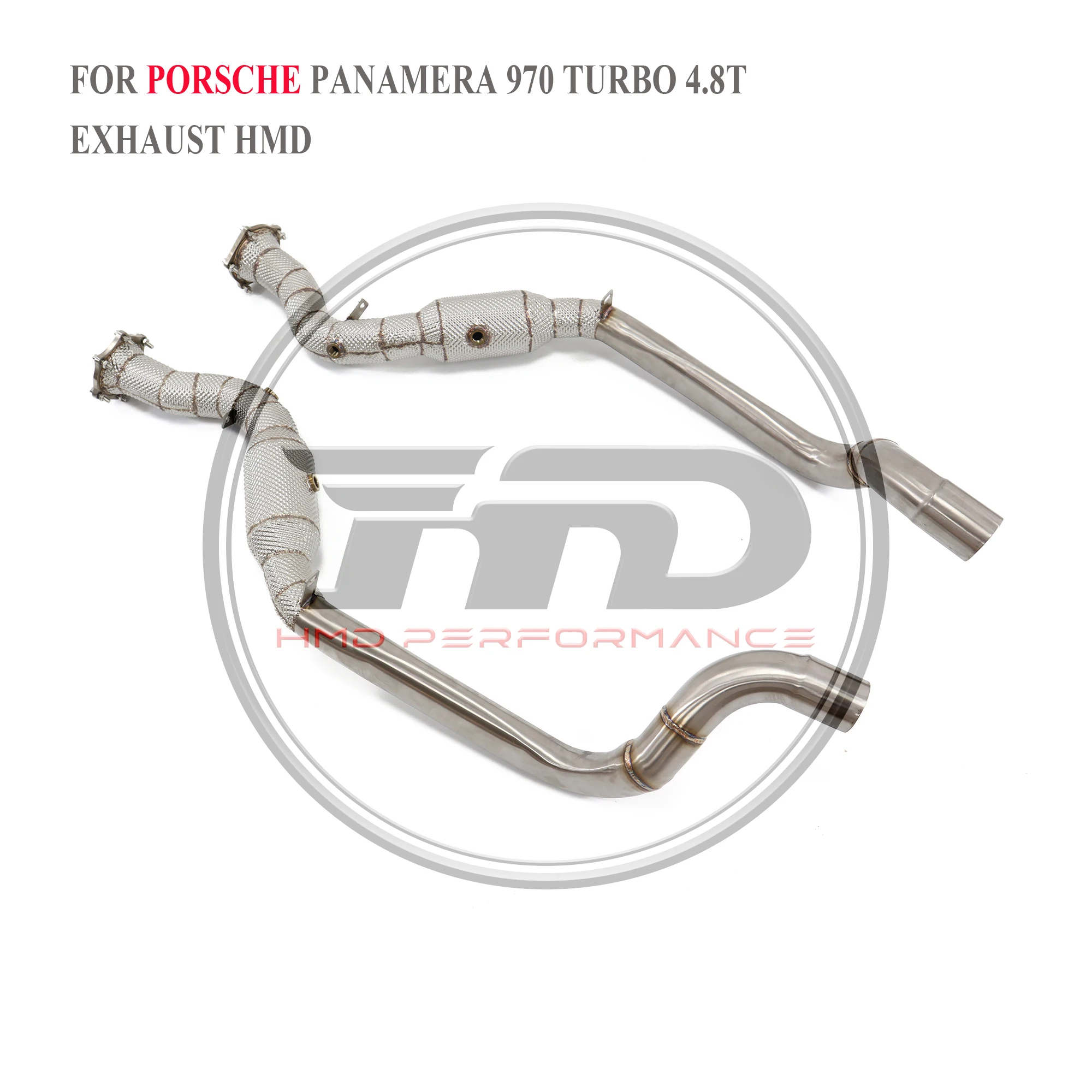 

HMD выхлопная система, высокая производительность потока, труба для Porsche Panamera S 3.6L 4.8L 970,1 2010-2014 с теплозащитной гоночной трубой