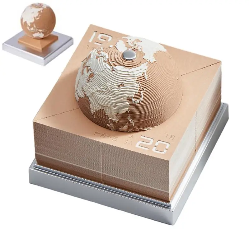 Земляной календарь 3D-календарь 2024 резьба по бумаге художественный блокнот