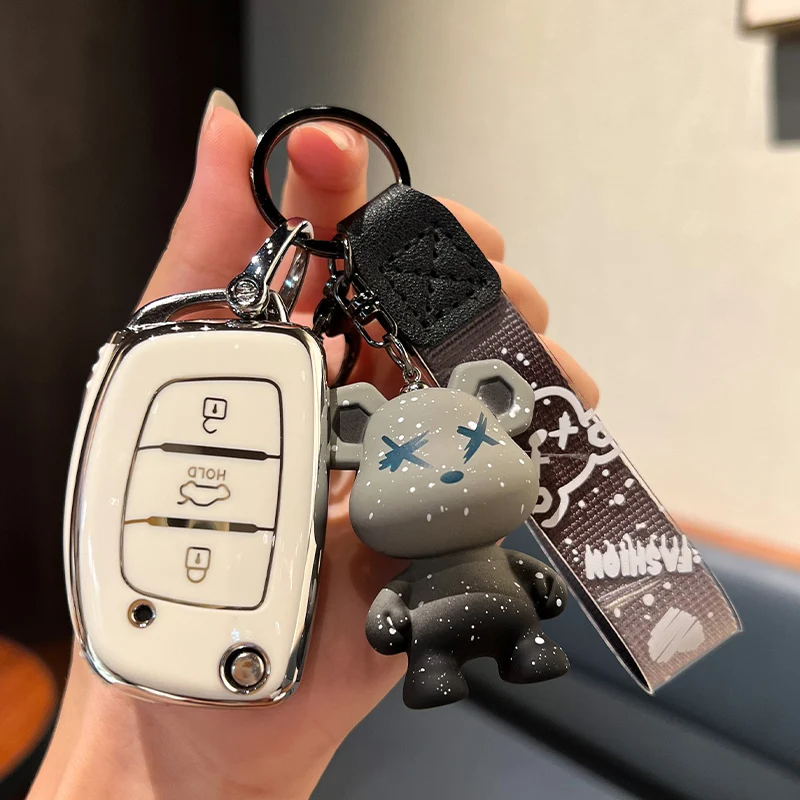 

Car Remote Key Case Cover For Hyundai i20 i30 ix25 ix35 i10 Solaris HB20 Tucson Sonata Santa Fe Sport Mistra Elantra Creta Verna