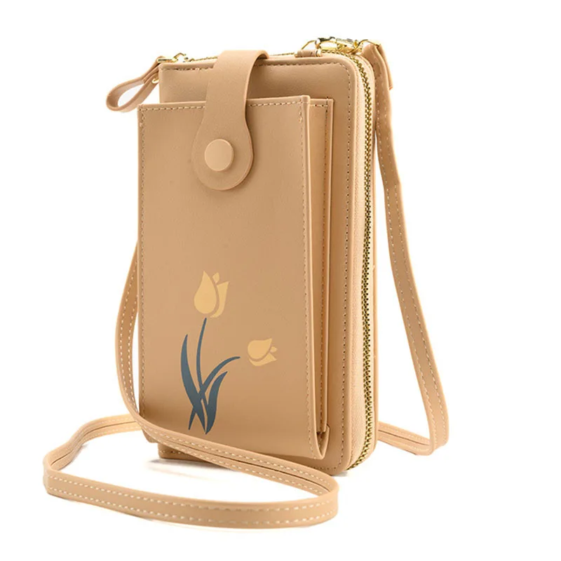 

Женская сумка-мессенджер для телефона, маленький кошелек через плечо из искусственной кожи, Дамский кошелек на одно плечо, кожаный держатель для карт для женщин