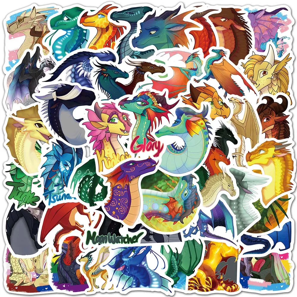 

10/50 Pcs Cartoon Anime Cool Flying Dragon Graffiti Stickers DIY Waterproof Decoration Pencil Case Scrapbooking Skateboard Decal
