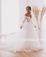 2022 aviana simple sweetheart a line wedding dress for women off the shoulder open back lace up bridal gown vestido de novia