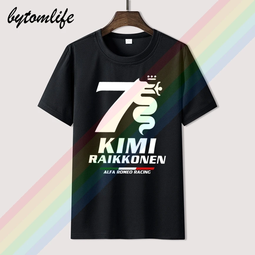 

2020 new t-shirt men high quality cotton Kimi Raikkonen fashion cool T-shirt men