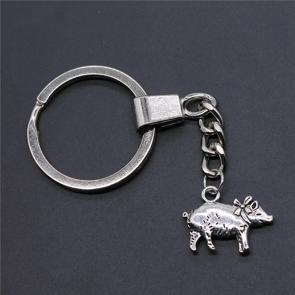 Прямая поставка сувениры подарок мужской брелок 2 цвета 21x6 мм подвеска со свиньей