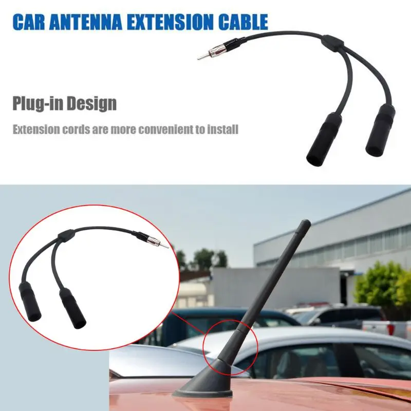 

50cm Auto Car Antenna Adapter Vehicle FM Radio Aerial Extension Cable AOS