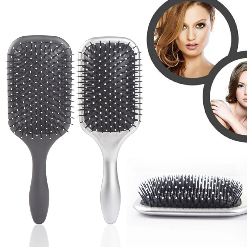 

Premium Gray Massage Hair Comb Black Air Cushion Hair Brush Anti-knot Large Plate Comb Styling Tools Wet Detangle Hair Brush