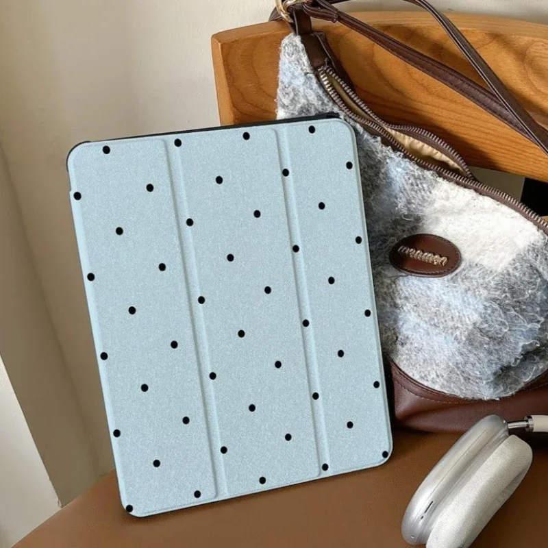 Фото Черный чехол в горошек для iPad Pro 11, чехол 10,2 9/8/7 поколения 9,7 5/6th Air4/5 10th 10.9 Air 3 10.5 Pro 12.9 Mini 6 아이패드이스 케 №5