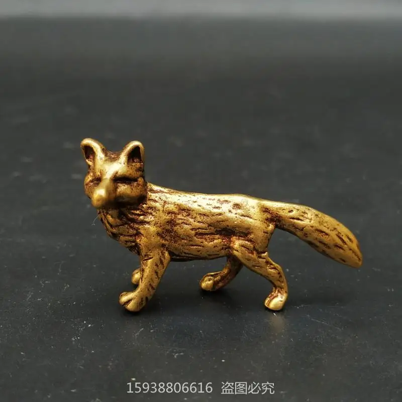 Однотонная желтая животная винтажная целлюлоза мини-литой античный коллектор из меди