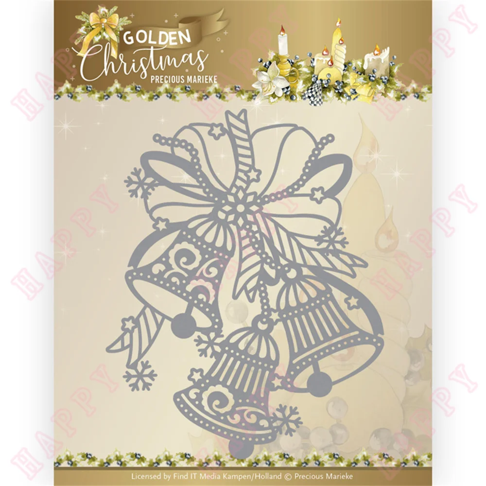 

New Christmas Bell Ornament Metal Cut Dies Scrapbook Diary Decoration Paper Craft Album Embossing Template DIY Greet Card Moulds