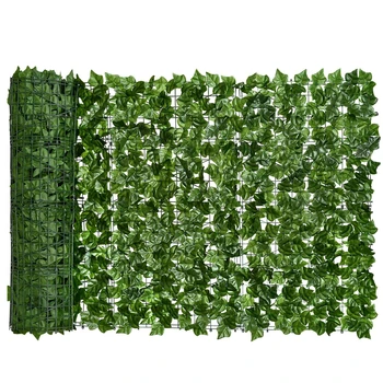 Artificial Privacy Fence Screen 79x20inch Faux Ivy Leaf Hedges 2x0.5m Leaf Fence Panels for Indoor Outdoor Garden Balcony Deck 1