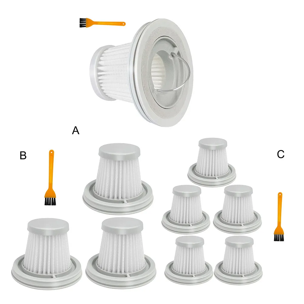

Washable Filter Handy Vacuum Cleaner Accessories With Brush Filter Dust Home Car Mini Wireless Purified Air Recyclable White