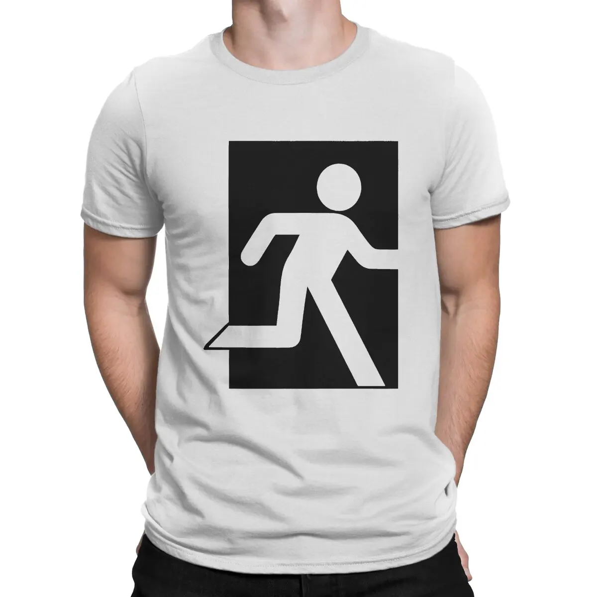 Мужская футболка с коротким рукавом и круглым вырезом