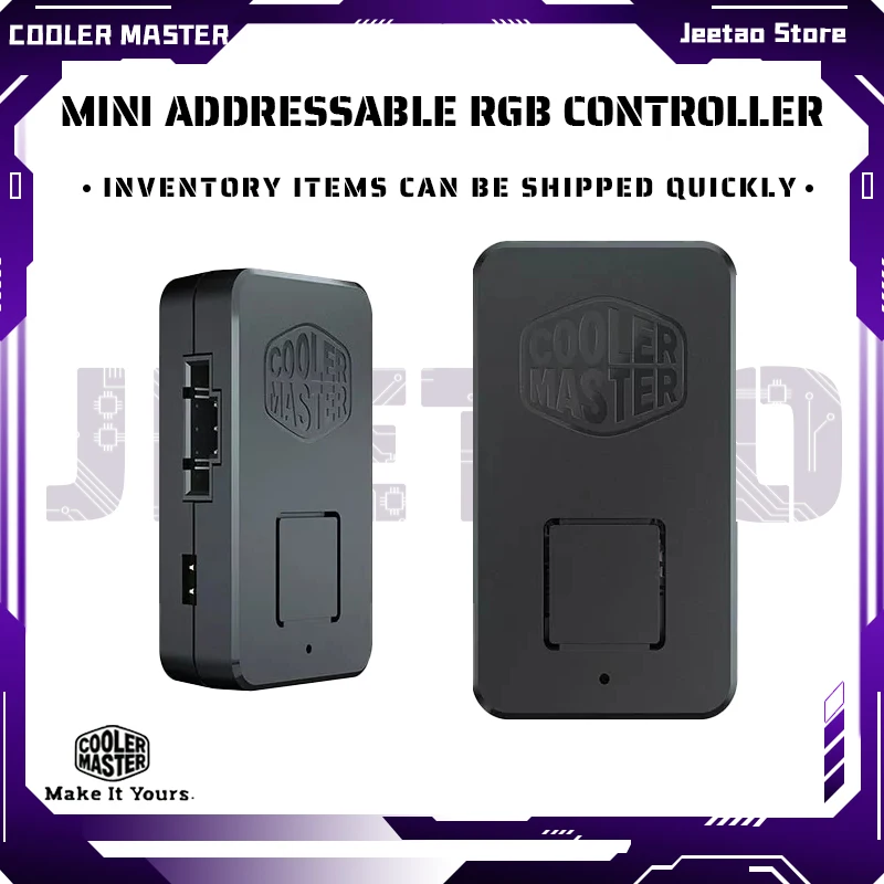 

Cooler Master MINI ADDRESSABLE RGB LED Controller Multi-Mode Lighting 5V ARGB Header Controller With Magnet Design,Reset Button