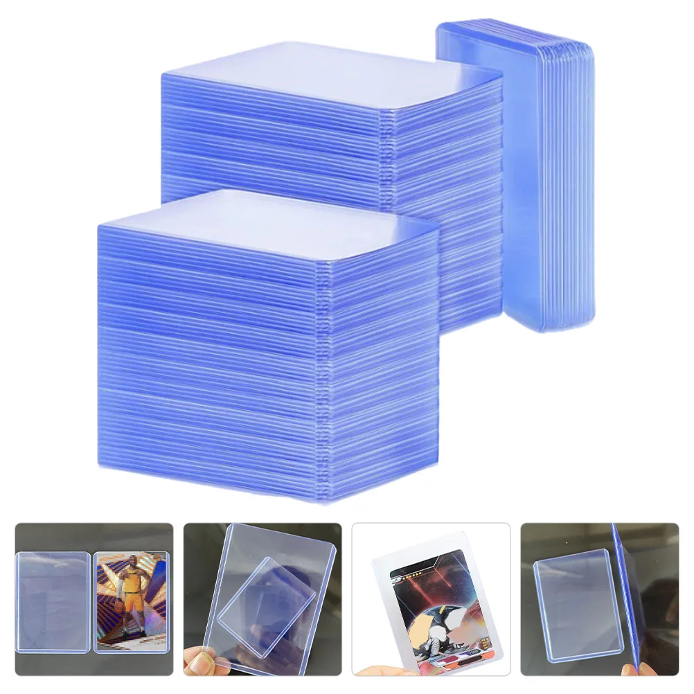 

100 Pcs Baseball Football Card Set Soccer Sleeves Cards Display Covers Clear Protectors Game Trading Pvc Deck Transparent Work