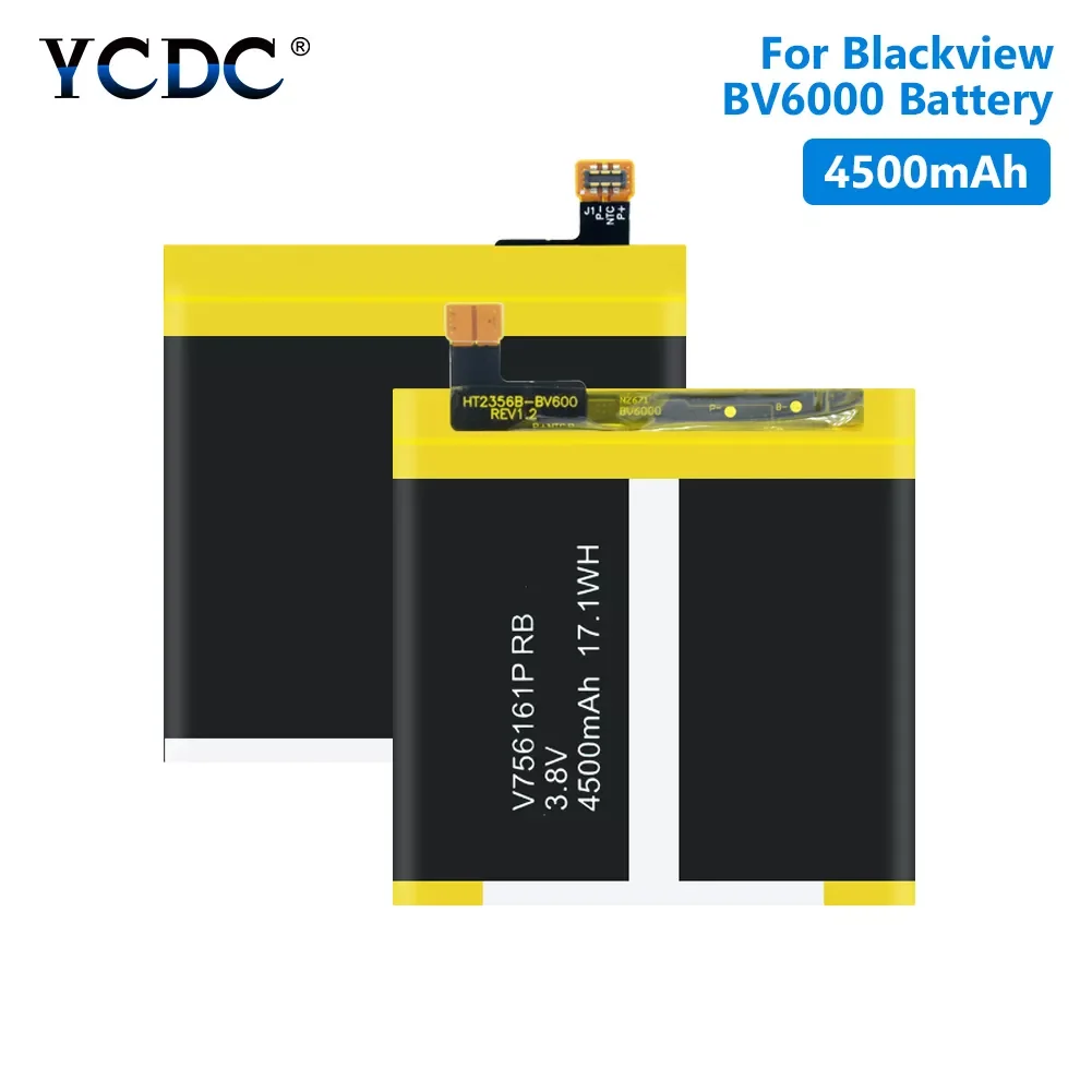 

2023New 3.8V 4500mAh Mobile Phone Batteries Rechargeable For Blackview BV6000 BV6000S V756161P 3.8V Lithium Li Ion Batteries Cel