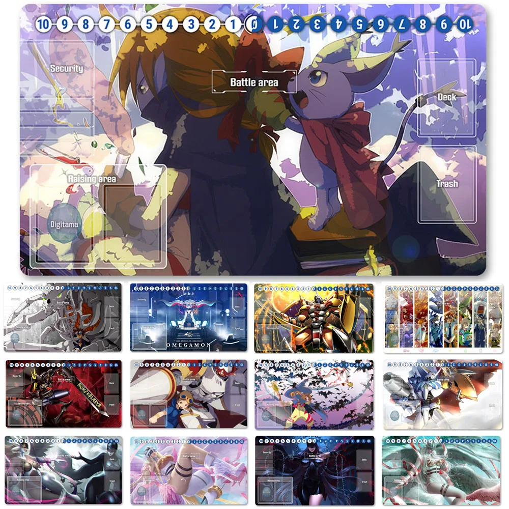

HOT Board Game DTCG Playmat Table Mat Size 60X35 cm Mousepad Play Mats Compatible for Digimon TCG CCG RPG-1947333