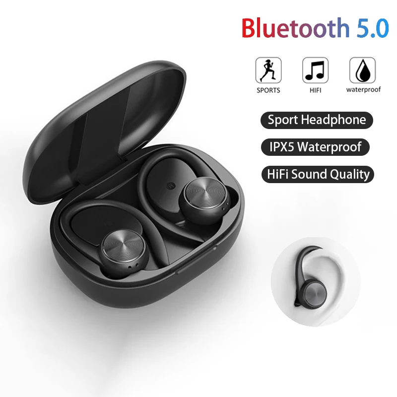 

J92 5,0 Bluetooth-совместимые Беспроводные наушники с микрофоном IPX5 водонепроницаемые спортивные наушники HiFi стерео музыкальные наушники для тел...