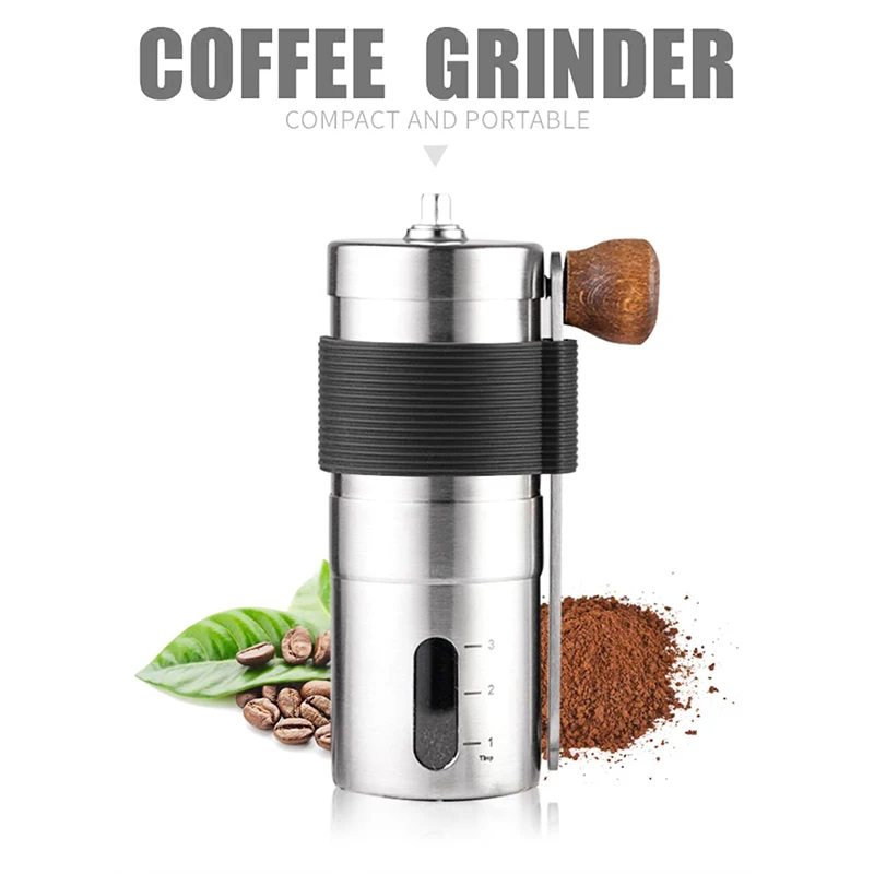 

Mini Manual Coffee Grinder Stainless Steel Portable Hand Core Grains Mill Coffee Beans Grinding Machine Home Kitchen Tools