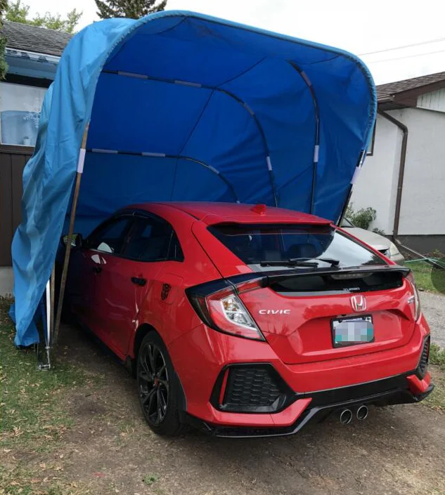 

5.5m*2.5m*2.4m full color metal frame folding car parking carport