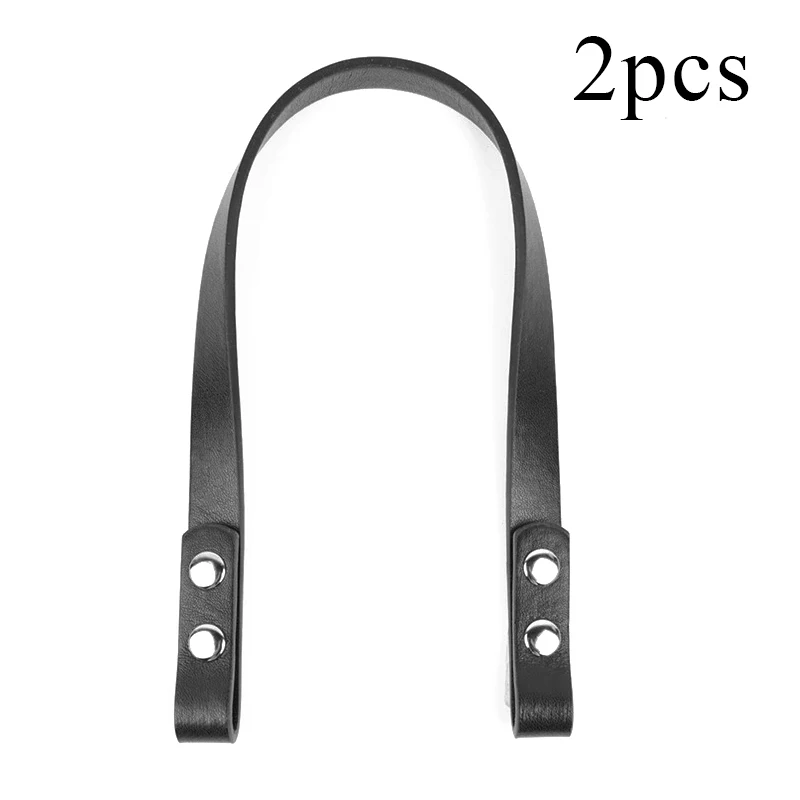 

2pcs 52cm Black Bag Strap Snap Button Bag Belt Detachable Shoulder Bag Belt Band Detachable PU Handbag Band Handle Strap Band