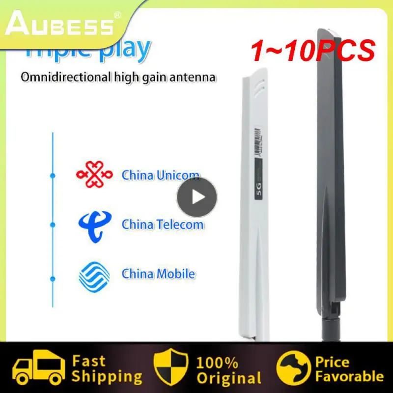 

1~10PCS Full-band 3G 4G 5G Antenna 600-6000MHz 18dBi Gain SMA Male For Wireless Network Card Wifi Router High Signal Sensitivity