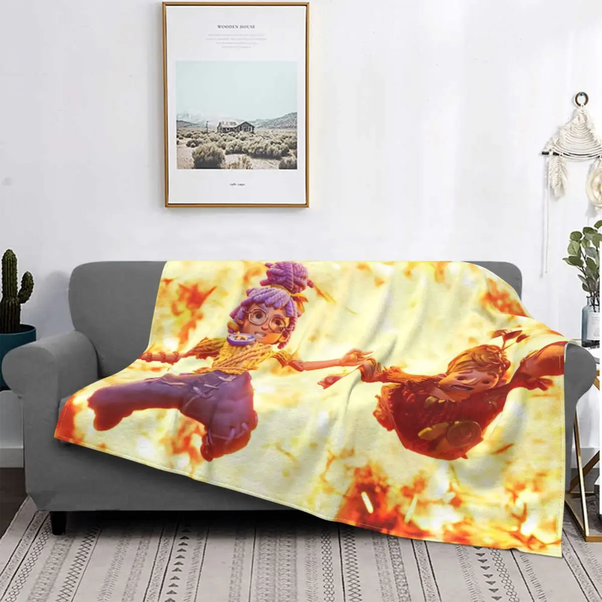 

It Takes Two Rose Game Blanket Flannel Coby And May Drops Cozy Soft FLeece Bedspread