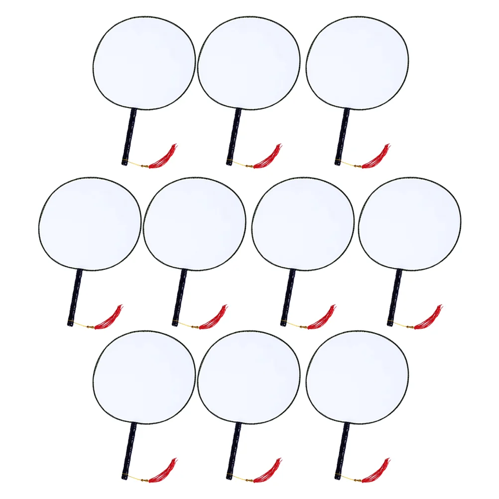 

Fan Fans Blank Hand Painting Chinese Diy Paper Silk Church White Drawing Vintage Decorate Handheld Paddle Wedding Folding Wooden