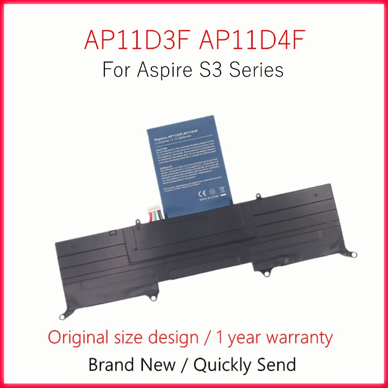11 1 В аккумулятор для ноутбука Acer Aspire S3 S3-951 Series Ultrabook 13 3 дюйма 3ICP5/65/88 3ICP5/67/90 AP11D3F AP11D4F