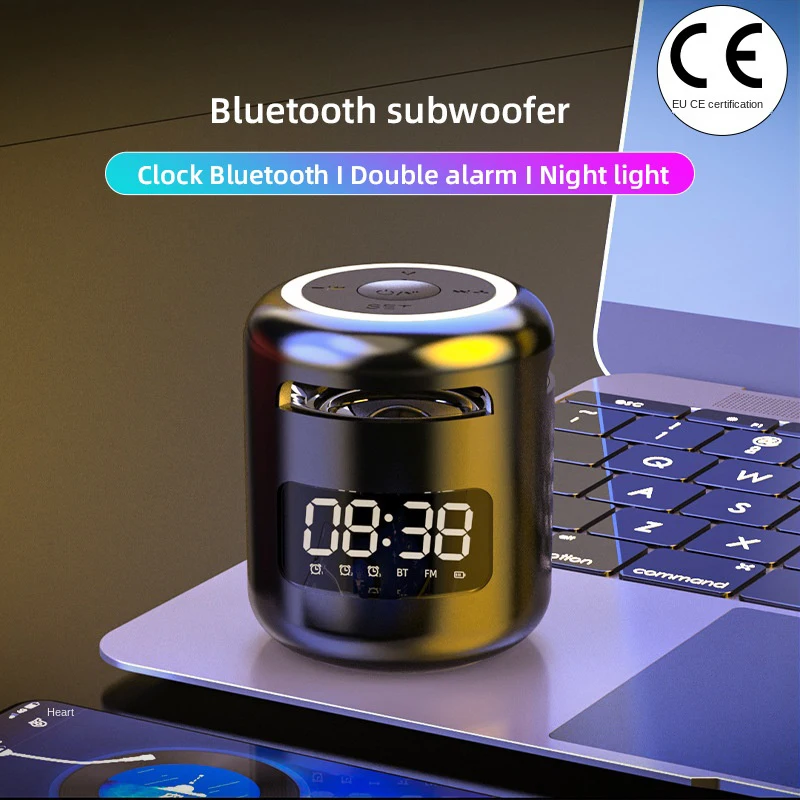 Bluetooth звуковые часы маленькая аудиокарта ночного освещения FM динамик