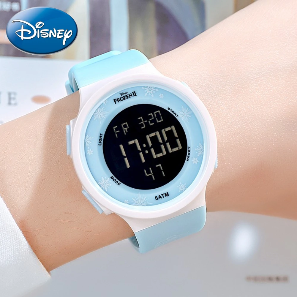 Disney Gift With Box Frozen Cartoon Original Sport Kids Digital Calendar Watch Child Boy Daily Time Teen Clocks Relogio Feminino