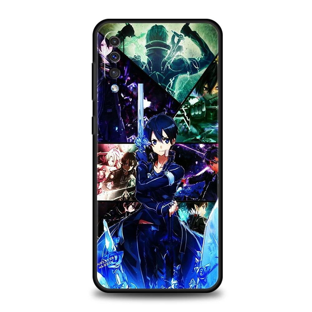 Sword Art Online Anime Phone Cover Case For Samsung Galaxy A12 A02 A03 A03S A52 A70 A50 A20 A10 A10S A40 4G Luxury Silicon Shell